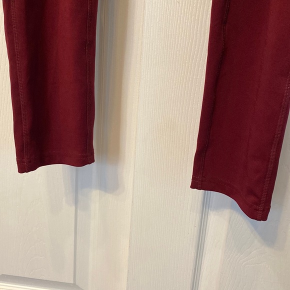 Popfit Burgundy Maroon Deep Red leggings pockets 2xl - Picture 6 of 7